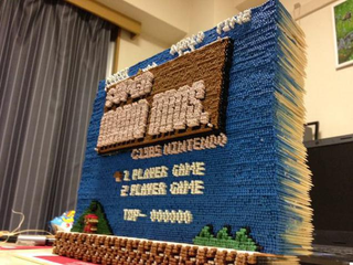 Illustration for article titled Super Mario Bros. Screenshot Recreated with 14,000 Toothpicks